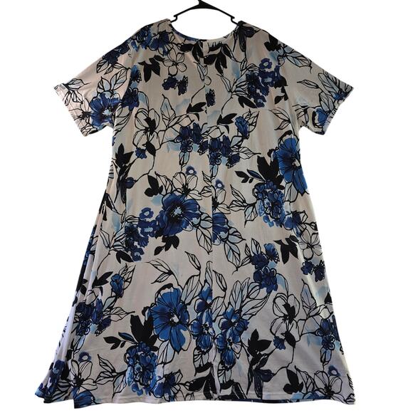 Blue and White Sundress Plus Size 3XL - Picture 2 of 4